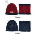 thumbnail image 6 of Gustave 2 Pieces Kids Winter Warm Knitted Hat and Scarf, Knit Beanie Cap Fleece Lining Thick Knit Skull Cap for Boys and Girls "Red", 6 of 7
