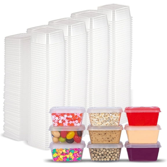 50Pcs Disposable Clear Leak Proof Sauce Cup,25Ml All-in-One Design Cup,Disposable Plastic Portion Cups with Leakproof Lids for Various Sauces,Food Samples