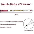 thumbnail image 5 of 18 Pack Metallic Marker Pens, Lineon 16 Colors Fine Tip Paint Pens with 2 Stencils for DIY Craft Photo Album Rock Art Painting Card Making Glass Wood, 5 of 7