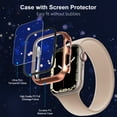 thumbnail image 3 of CAVN Screen Protector Case Compatible with Apple Watch Series 7 41mm Hard PC Plated Tempered Glass Case 4-Pack, 3 of 8