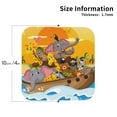 thumbnail image 3 of Kll Square Drink Coasters Set Of 4,Pu Leather Absorbent Coasters Set Decorative Coffee Cup Coasters Housewarming Gift For Home Decor-Animals On Noah'S Ark1, 3 of 9
