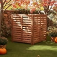 thumbnail image 5 of 3-Panel Outdoor Air Conditioner Fence, 3-Section Wooden Privacy Screen, Outside Wood AC Cover Fence, 32" W x 38" H, 5 of 7