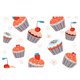 thumbnail image 1 of ABPHQTO Funda de almohada Delicious Strawberry Cakes 50x75 cm Impresión a dos caras, 1 of 1