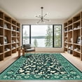 thumbnail image 2 of ODIKA 5'x7' Machine Washable Non-Slip Area Rug, Oriental Dark Teal High Traffic Rug, Green, 1051306, 2 of 7