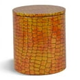 thumbnail image 2 of genuine leather round jar with lid / storage canister, honey comb, shower and bathroom accessory, 2 of 3