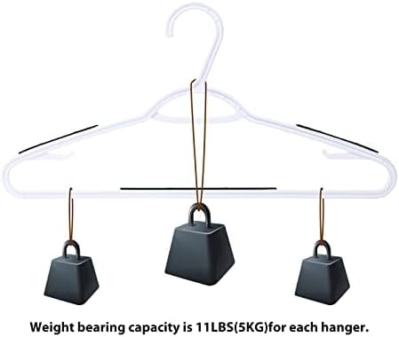 30 Pack Bendable Plastic Hangers Light-Weight Non-Slip Clothes/Suit Hangers(Black)
