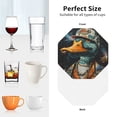thumbnail image 7 of Bingfone Vintage Hip-Hop Duck Leather Drinks Coasters with Set of 6,Suitable for Home Kitchen,Coffee Cup Coasters Home Gift, 7 of 7