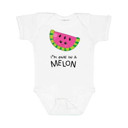 

Inktastic I m One in a Melon Cute Smiling Watermelon Gift Baby Boy or Baby Girl Bodysuit