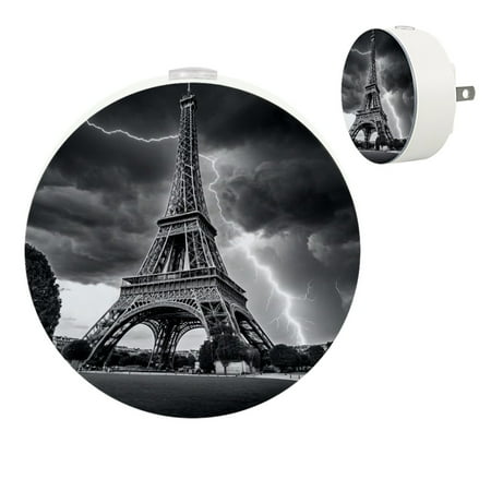 

Night Light Night Lights Plug into Wall Dusk to Dawn Sensor White Led Night Light 2 Pack Nightlight for Bedroom Bathroom Hallway Kitchen Eiffel Tower Landscape Paris