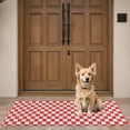 thumbnail image 4 of Red White Checkerboard Checkered Pattern Door Rugs,Washable Non Slip Door Mats Indoor,Decorative Door Mats,Entry Mat Indoor for Entrance,Bedroom,Kitchen,Bathroom,16"x47", 4 of 6