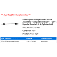 thumbnail image 2 of Front Right Passenger Side CV Axle Assembly - Compatible with 2011 - 2014 Hyundai Sonata 2.4L 4-Cylinder GAS 2012 2013, 2 of 2