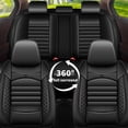 thumbnail image 3 of BaiCH Car Seat Covers, Breathable and Waterproof Faux Leather Automotive Seat Covers for Cars SUV Truck Sedan,Universal Anti-Slip Driver Seat Cover with Backrest (Full Seat, Black), 3 of 7