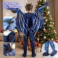 thumbnail image 6 of Magotan Halloween Kids Dragon Costume,Kids Halloween Dress Up,Halloween Funny Costume Cosplay Dragon Jumpsuit,Blue,XL, 6 of 7