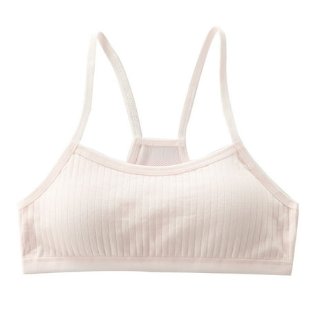 

SIEYIO Teen Girls Training Bra Padded Racerback Ribbed Mesh Back Bralette Sling Vest