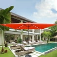 thumbnail image 5 of Kselythan 10x6.5FT Outdoor Patio Umbrella with LED, Rectangular Outdoor Market Umbrella with Crank and Push Button Tilt for Garden Backyard Pool Swimming Pool, 5 of 6