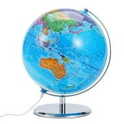 TJT 3D AR Educational World Globe, 10 Interactive Globe for Kids with Metal Stand , Earth Globes for Adults, LED Illuminated Night Lighting Gift