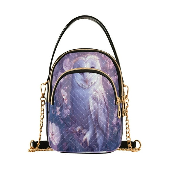 YAZAOO Cross Body Fashion Shoulder Waist Purse Bags Owl in Blossoms Pocket Handbags