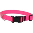 thumbnail image 1 of Adjustable Nylon 3/8" Dog Collar W/Tuff Buckle-Neon Pink, Neck 8"-12", 1 of 2