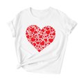 thumbnail image 4 of Goodtrade8 Shirts for Womens Valentines Heart Crew Neck Valentines Women Short Sleeve Printed Cute Pullover Gifts Womens Tshirts, 4 of 4