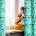 thumbnail image 3 of PiccoCasa Window Curtain Panels for Kids'Bedroom 42"W x 63"L 4 Panels Alien Monster Pattern, 3 of 7