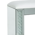 thumbnail image 4 of DecMode 15"W, 21"H Wood Glam Stool, Silver, 1-Piece, 4 of 9