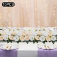 thumbnail image 4 of Party Dining Table Flower 10Pcs Artificial Flowers Dusty Rose Floral Arrangement, 4 of 21
