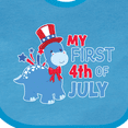 thumbnail image 4 of Inktastic My First 4th of July with Dinosaur Boys or Girls Baby Bib, 4 of 4