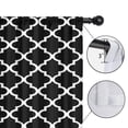 thumbnail image 4 of Blackout Kids Curtains,Black and White Geometric Lattice Pattern Childrens Insulated Curtains Set Of 2,Bedroom Essentials,Toddler Room Decor 42"x54", 4 of 5
