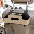 thumbnail image 4 of Organizador del respaldo del asiento, soporte para pañuelos, soporte para teléfono, accesorios interiores universales para vehículos con ganchos, Beige, 4 of 6