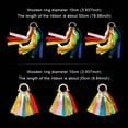 thumbnail image 4 of Children Gymnastic Wood Ring Ribbon Professional Reusable Dancing Rope Training Practise Sports Gears Accessories 50cm with 2 Bells, 4 of 8