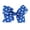 Royal Blue, variant on 6 Inch Bow - Orange Polka