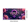 thumbnail image 5 of LUUFILx Women's History Month Banner Floral Backdrop for Events Office Party Decoration Photography Props Background Wall Art Celebration Decor, 5 of 8