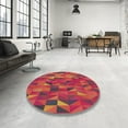 thumbnail image 3 of Ahgly Company Indoor Rectangle Patterned Red Abstract Area Rugs, 5' x 7', 3 of 6