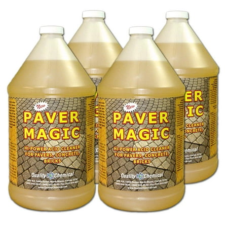 Paver Magic - High Power Concrete, Brick and Paver Cleaner - 4 gallon (Best Product To Clean Concrete)