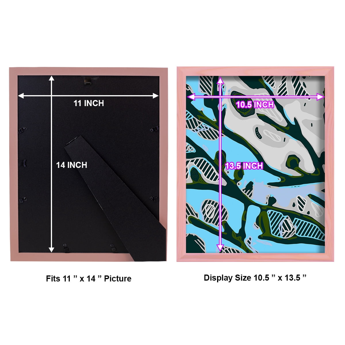 Abstract Tree Limbs I -Framed Print w/glass-Sunset Pink