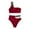 Red, variant on Sngxgn Women's Cutout Halter Swimsuit High Cut Bathing Suit(Red,L)