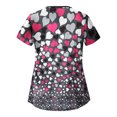 thumbnail image 2 of Uniforme d'Infirmière pour Femmes T-Shirt à Manches Courtes Imprimé Blouse de Travail, 2 of 6