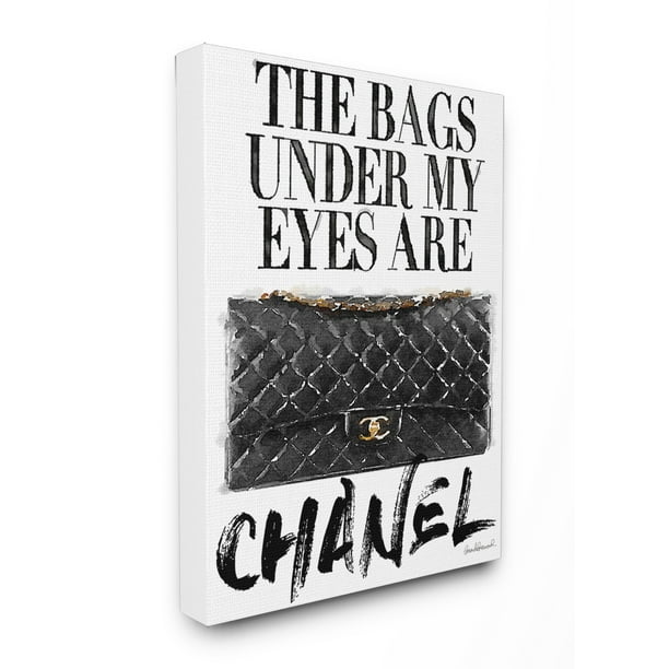 The Stupell Home Decor Collection Glam Bags Under My Eyes Black Bag Stretched Canvas Wall Art Com - Stupell Home Decor Chanel
