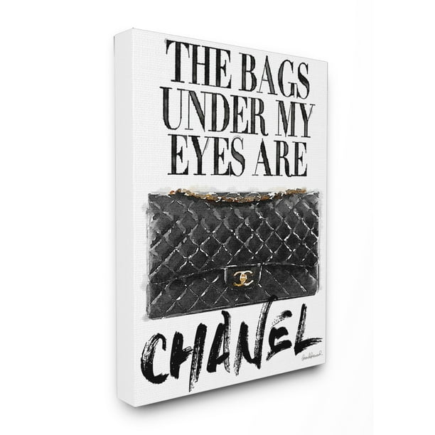 The Stupell Home Decor Collection Glam Bags Under My Eyes Black Bag Stretched Canvas Wall Art Com - Stupell Home Decor Chanel The Stupell Home Decor Collection Glam Bags Under My Eyes Black Bag Stretched Canvas Wall Art Com - Stupell Home Decor Chanel