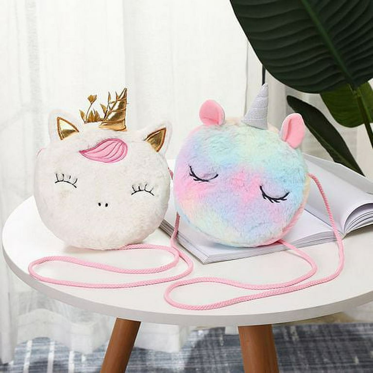 AkoaDa Little Girl Purses Crossbody Purses Color Unicorn Purse Cute Princess Handbags Shoulder Messenger Bag