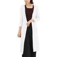 thumbnail image 5 of UAMVSH Womens Open Front Lightweight Cardigans Baggy Long Sleeve Vacation Work Outwear Casual Stretch Long Dusters with Pockets(Free Size,White), 5 of 7