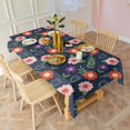 thumbnail image 3 of Pioneer Flower Floral Print Pattern Rectangle Tablecloth 60"x120", Waterproof Polyester Table Cloth, Wipeable Spillproof for Dining Camping Indoor Outdoor, 3 of 6