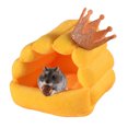 thumbnail image 3 of LYMAYTER Hamster Cozy Half-Pack Small Crown Design Rebound Non-deformation Warm Hamster Squirrel Parrot House for Small Pets, 3 of 6