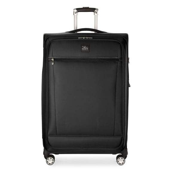 Skyway Luggage Ballard Softside 28" Expandable Large Checked Luggage with Spinner Wheels, Adult, Black