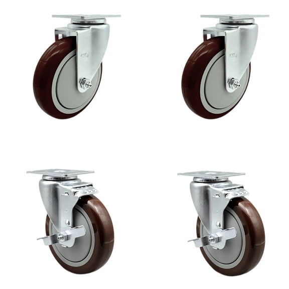Avantco HPCASTNB HPCASTWB Swivel Caster Replacement Set - Service Caster Brand