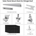 Nature's Generator 4 Packs 410W Solar Panel with Solar Panel Mount Rack ...