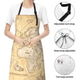 thumbnail image 6 of Lsque World Map Waterproof Apron Chef Aprons for Men Heavy Duty Chemical Work Apron Extra Long Grilling Aprons with Adjustable Bib Apron, 6 of 9