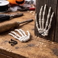 thumbnail image 4 of Halloween Skeleton Hands Decorations, 2 Pack Plastic Skeleton Hand Prop for Spooky House, Spooky Bone Decorations for Halloween Party, Scary Skeleton Claws for Indoor Outdoor Holiday Decor, 4 of 7