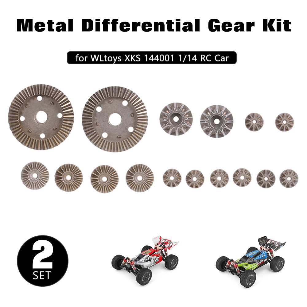 3 x Metal Front Rear Diff Spur Gear Set Kit for Wltoys RC Car Accessories