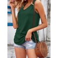 thumbnail image 2 of Summer Women's V Neck Sleeveless Tank Tops Workout Yoga Loose Lightweight Flowy Tee Shirts with Pocket, 2 of 5